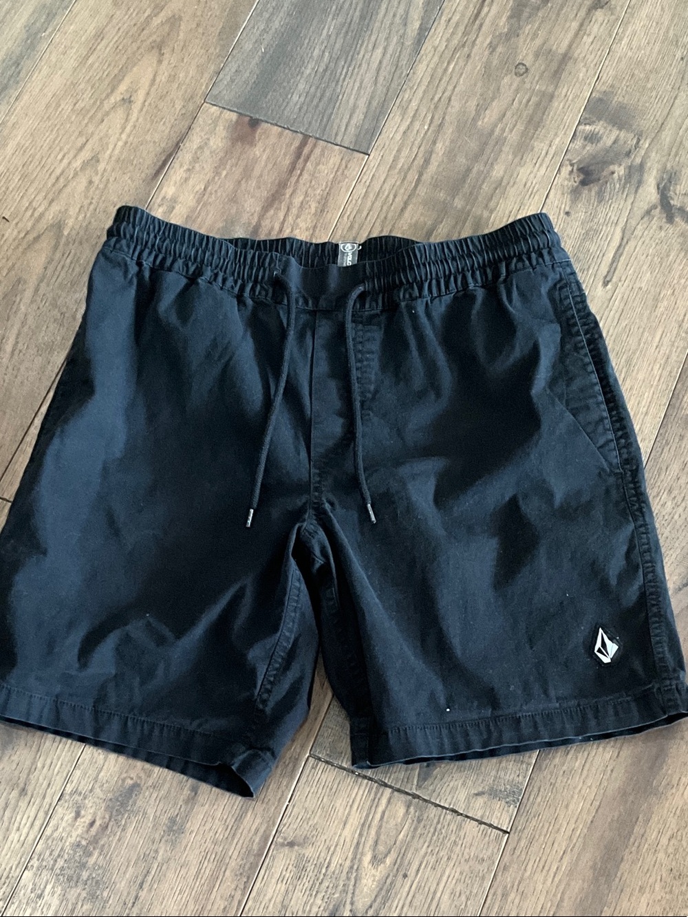 Volcom Black Drawstring Casual Shorts